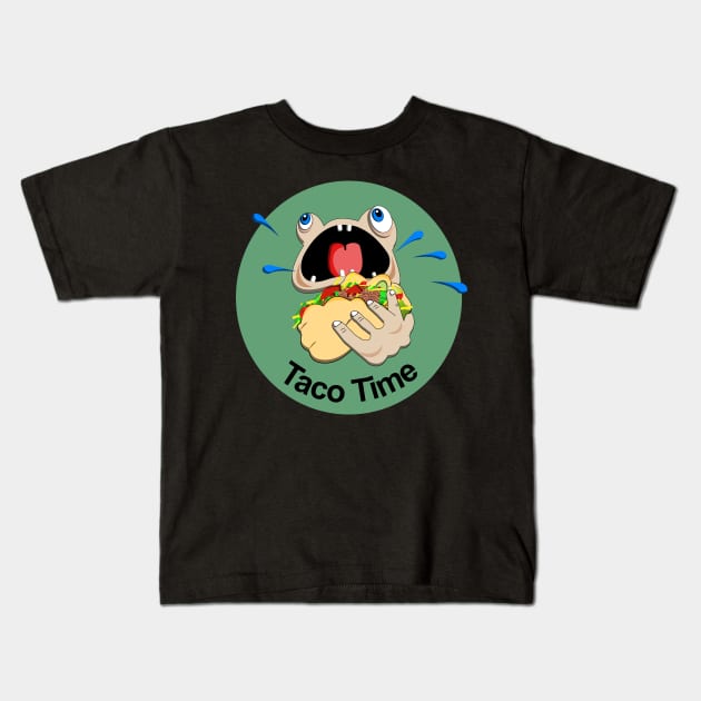 Taco Time Kids T-Shirt by BishBashBosh